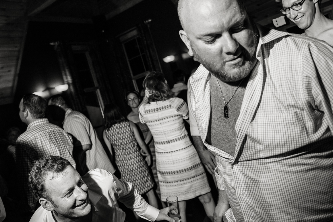 Dancing at West Virginia reception by Denver wedding photojournalist.