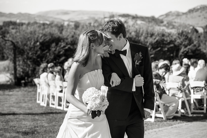 Couple after wedding ceremony at The Manor House in Morrisson.