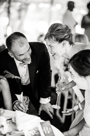 Couple with groom's daughter at Detroit wedding