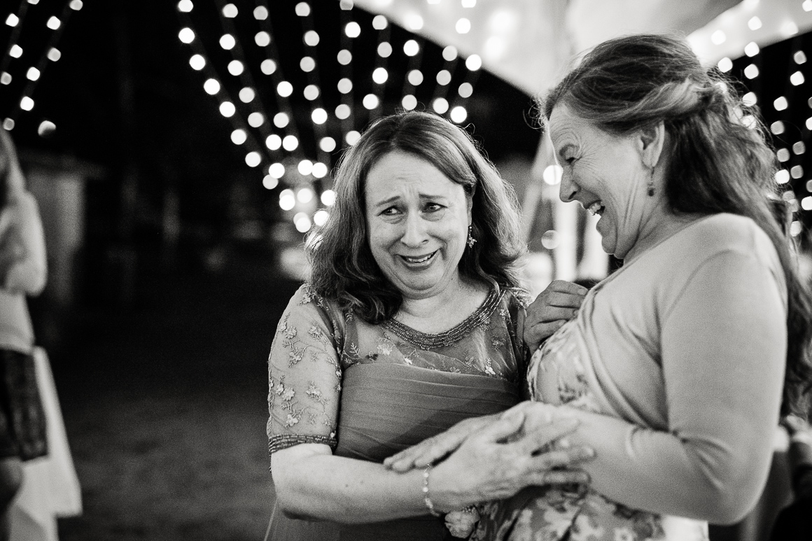 Mothers of the Denver bride and groom at their Colorado country wedding.