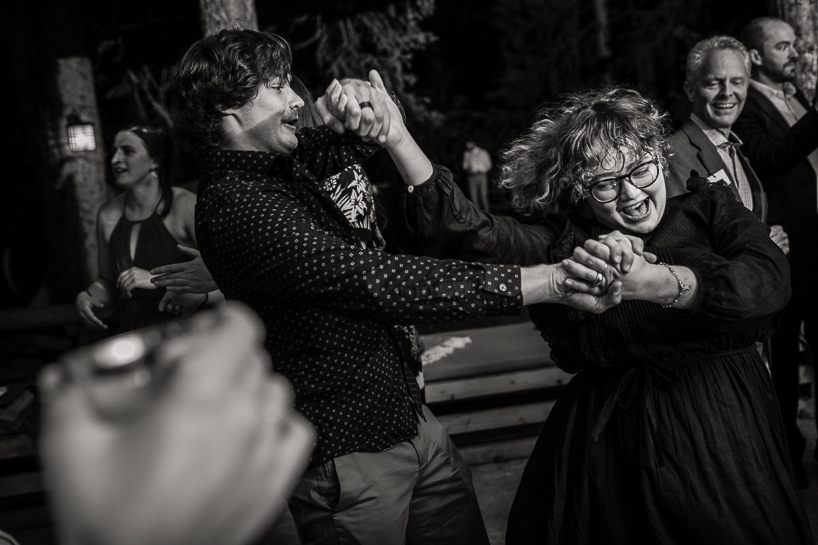 Dancing at an Aspen wedding reception.